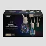 Feit Electric Led Mix N Match Socket String Light Strand Clear 10 Ft. 5 Lights. Fixed Price $30.39.