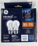 2- Ge Reveal Led 40 Watt A15 Ceiling Fan 31885 Light Bulbs Hd+ Frosted 3.5 = 40w. Fixed Price $9.99.