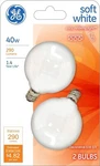Ge 44414 2 Pack 40 Watt Soft White Globe Light Bulbs W Candelabra Base. Fixed Price $33.89.