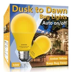 2 Pack A19 Dusk To Dawn Bug Light Bulbs Outdoor 2000k Amber Yellow Led. Fixed Price $22.69.