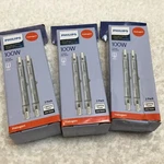 New Lot Of 3 Boxes Philips T3 100w Rsc Bulbs (2 Per Box). Fixed Price $12.87.