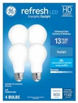 Ge Refresh Hd Led 60w A19 Daylight Bulbs 4 Pack General Purpose. Fixed Price $18.98.