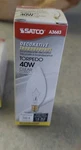 New Satco A3683 130v Candelabra Base 40 Watt Light Bulb Clear. Fixed Price $13.00.