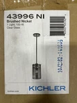 Kichler 43996ni Crosby 1-light Brushed Nickel Hanging Pendant With Clear Glass. Fixed Price $54.98.