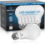Great Eagle A19 Led Light Bulbs 100 Watt Equivalent - Ul Listed Daylight 5000k. Fixed Price $25.02.