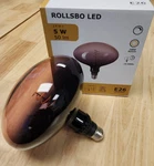 Ikea Rollsbo Led Bulb Retro Edison Ellipse - Dark Purple Clear Glass 7" 50lm. Fixed Price $120.00.