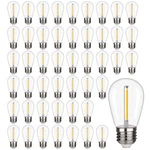 Futime 48 Pack S14 Led String Light Bulbs, 1w Shatterproof & Warm White. Fixed Price $38.12.