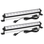 Zhpingmx 2 Pack 24w Led Shop Light, Plug In Garage Light With 24w-2p, Black. Fixed Price $26.05.