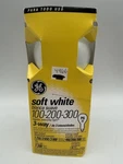 Old Style Ge Soft White 3-way Light Bulb 100/200/300w Ps25 Nos. Fixed Price $15.00.