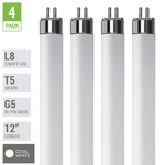 4 Pack Led Tube L8 F8t5/41k 12" Inch 5w =8w G5 Mini 2-pin Base 4100k Cool White. Fixed Price $18.95.