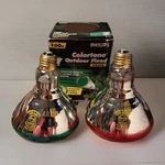 2 Philips Colortone 100w Par38 (1)green & (1) Yellow Outdoor Flood Light Bulbs. Fixed Price $14.99.