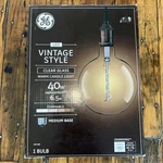 Ge Vintage Led 40-watt Eq G63 Warm White Dimmable Globe Light Bulb 2 Pack Es. Fixed Price $19.95.