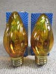 Vtg Halco 25w Amber Flame Light Bulb Lot 2 Nos Medium Base 130 Volt F15-3003. Fixed Price $12.99.