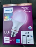Phillips A21 E26 100w Dimmable Smart Led Bulb (562405). Fixed Price $34.00.