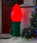 3 Ft. Battery Operated Led Jumbo Red Bulb Holiday Yard Decor Prop Home Accents. Fixed Price $72.80.
