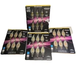 Feit Electric 6/pack Led Dimmable Sw Light Bulbs Crystal Clear Chandelier. Fixed Price $20.00.