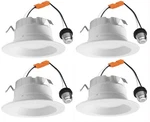 8w 3" Led Baffled Recessed Downlight Lamp, Dimmable, 500 Lumen, 5 Adjustable .... Fixed Price $96.83.