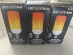 Lot Of 3 Ez-illuminations Led Flame Bulb Tube-style. Fixed Price $16.99.