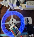 Ecosmart 32.8 Ft. Indoor Rgb Led Color Changing Strip Tape Light With Remote. Fixed Price $20.00.