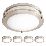 Oowolf 10inch Led Flush Mount Ceiling Light Fixture Dimmable Brushed Nickel. Fixed Price $92.61.