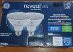 Ge Reveal Led Par30 2 Pack 12w 900 Lumens Dimmable Flood Light New. Fixed Price $11.95.