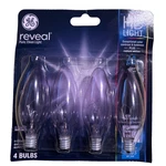 Ge Lighting 60w B10 Faceted Ceiling Fan 4 Bulbs Of Candelabra Base Bc 415 Lumens. Fixed Price $17.99.