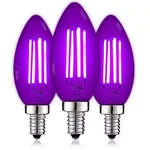 40-watt Equivalent Led Purple Light Bulbs, 4.5-watt, Colored Glass Candelabra Bu. Fixed Price $27.72.