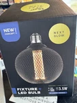 Next Glow Light Bulb Black Metal Cage Globe Led Bulbs G40 /g125 3.5w. Fixed Price $24.44.