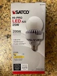 Satco S13100 Nib 25w A23 Led 120/277v 2700k #a104. Fixed Price $22.00.