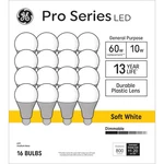 Ge Pro Series 60 Watt Eq A19 Soft White Medium Base (e-26) Dimmable Led 16 Bulbs. Fixed Price $19.95.
