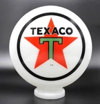Texaco Star Mini Gasoline 8" Milk Glass Gas Pump Globe. Fixed Price $258.00.