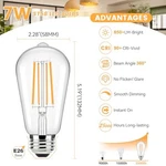 Brightever Dimmable Amber Light Bulbs 60 Watt Equivalent 2200k Warm. Fixed Price $26.86.