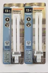 Lot Of 2 Sylvania Premium Cool White 13w Gx23 Base 800 Lumens 4100k 7.1 Inch. Fixed Price $7.95.