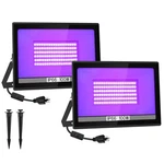 T-sun 2 Pack 100w Led Black Lights, Blacklight Flood Light With Plug, Hallowe.... Fixed Price $72.27.