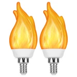 Ohlgt Upgrade E12 Flame Bulbs 2 Pack, 3 Mode Led Packs, Orange. Fixed Price $15.62.