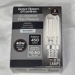 Better Homes & Gardens T6 Led Vintage Light Bulb 5w Daylight Colored. Fixed Price $7.50.