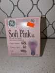 Vintage Ge 60 Watt Soft Pink Light Bulbs 120 Volts 675 Lumens 1000 Hours. Fixed Price $49.95.