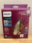 Philips 40-watt Equivalent 3 Pack Dimmable Daylight B11 Led Bent Tip Candle. Fixed Price $6.50.