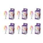 Wiz 40w B12 Candle Bulb Light, 6-pack Smart Bulbs, Indoor E12 Led Color Chang.... Fixed Price $122.00.