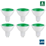 Sunlite Mr16 Green Led Bulb, 12 Volt, 3w, Gu5.3 Base, 25w Equivalent (6 Pack). Fixed Price $52.07.