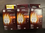 3-2 Packs Ge Hd Light Relax Led Dimmable 300 Lumen Candelabra Base 40w/4w. Fixed Price $7.99.