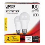 Feit Electric Om100/930ca10k2 E26 Medium Clear 100w A-line Led Bulb (pack Of 2). Fixed Price $25.09.