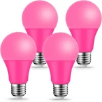 Pink Light Bulbs - 4 Pack 9w 60w Equivalent E26 Base Led Colored. Fixed Price $28.88.