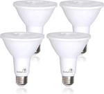 4 Pack Par38 Led Light Bulb 90 Cri 12w = 100-120 Watt , Soft White 3000k, Dimmab. Fixed Price $42.99.