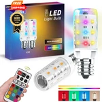 Cxyemt E12 Led Bulb Dimmable 2w Equivalent 20w 2 Pack, (12 Color+3000k). Fixed Price $30.99.