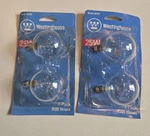 Westinghouse 25w G 16.5 Globe Light Bulbs E 12 Clear 2 Pack 03741 Nos Set Of. Fixed Price $10.90.