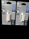 2 Pk Ge Specialty Led 50 Watt Eq T9 Warm White Dimmable Light Bulb R7s Recessed. Fixed Price $14.99.