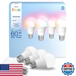 Philips Hue A19 Led Smart Bulb, White & Color, E26, 8.8w, Dimmable, 4-pack. Fixed Price $65.60.