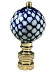 Royal Designs Lamp Finial Chinoiserie Blue White Oriental Porcelain Patterns. Fixed Price $42.95.