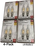 Satco S21840 Led Light Bulb Flame Tip 4w 40w Clear Ca10 Candelabra ( 8-pack )new. Fixed Price $34.99.